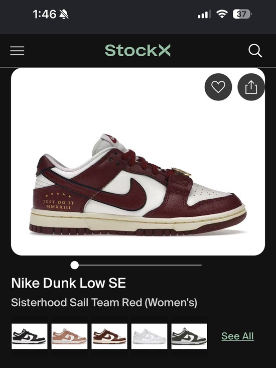 Nike Shoes - Women’s Nike Dunk Low SE Sisterhood Sail Team Red